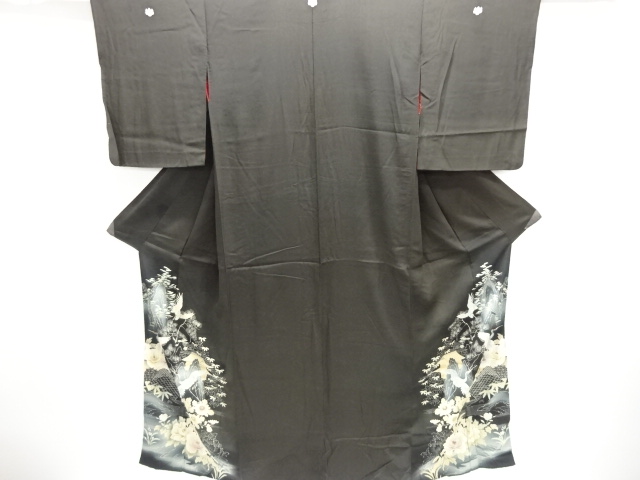 アンティーク　錦紗花鳥模様刺繍留袖